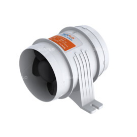 Inline ventilator / Buisventilator, 24V, 400 m3/h (6,7m3/min), Ø 100
