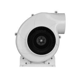 Heavy duty, flex montage Bilge ventilator/luchtververser, 12V, 550 m3/uur (in Ø 150 mm, uit Ø 100 mm)