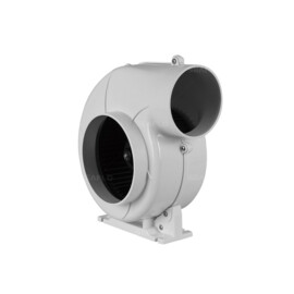 Heavy duty, flex montage Bilge ventilator/luchtververser, 24V, 550 m3/uur (in Ø 150 mm, uit Ø 100 mm)