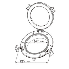 Patrijspoort Ø 21 cm, wit