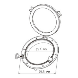 Patrijspoort Ø 26 cm, wit