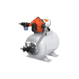 Heavy duty hydrofoorpomp, 12V, 18.9 L/Min, Inschakeldruk 2,8 bar, Uitschakeldruk 4.2 bar, 8L drukvat