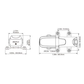Membraanpomp (drinkwaterpomp), 230V, 3.8 L/min, uitschakeldruk 2.8 bar (IP54)