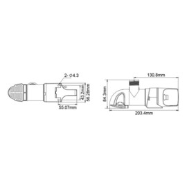 Low profile automatische bilgepomp, 12V, 69 L/min (4140 L/uur)