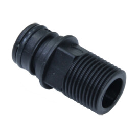 Rechte aansluitkoppeling voor SEAFLO 41/43/52/53 series Pompen - van Quick attach (3/4 inch) naar Buitendraad(1/2 inch)