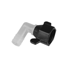 Haakse aansluitkoppeling voor SEAFLO 33/34/42/51/54 serie Pompen - van Binnendraad (1/2 inch) naar Slangtule 13 mm (1/2 inch)