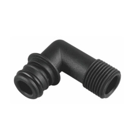 Haakse aansluitkoppeling voor SEAFLO 41/43/52/53 serie Pompen - van Quick attach (3/4 inch) naar Buitendraad (1/2 inch)