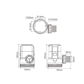 Niet automatische bilgepomp 24v, 233.3 L/min (17700 L/uur)