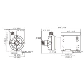 Food grade circulatiepomp, 230V, 29.5 L/min, 4 meter opvoerhoogte