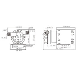 Food grade circulatiepomp, roestvrijstalen pompkop, 230V, 32 L/min, 4 meter opvoerhoogte