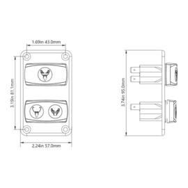 Quiet Flush elektrische boot toilet 12V (Compact), geschikt voor spoeling met buiten water
