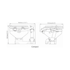 Handbediende Boot toilet - Compact
