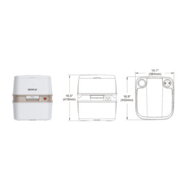 Draagbaar toilet 22L, Spoelwatertank: 15 liter, Afvaltank: 22L