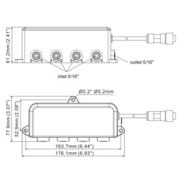 4-Zone Zuigsplitsing Systeem voor het Droge Bilge Systeem - 12V