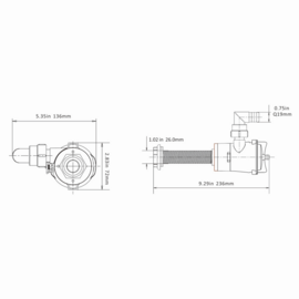 Beluchterspomp (Livewell pomp), 12V, 44.7 L/min