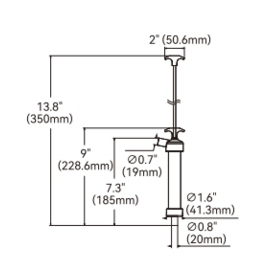 Messing olieververs Handpomp – Zelfaanzuigend, pomp lengte 229 mm