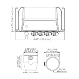 Ultrasonic Antifouling System, 12V, suitable for boats up to 15 metres, 4 transducers