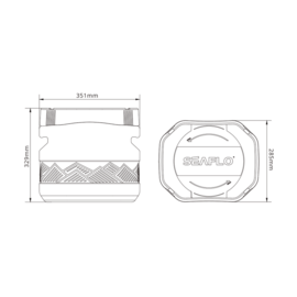 Waterdichte opslagcontainer / opslagton, 20L