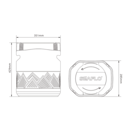 Waterdichte opslagcontainer / opslagton, 30L