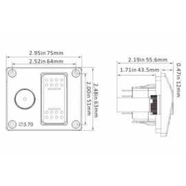 Bilgepomp schakelpaneel met alarm incl. LED-indicator, 12V