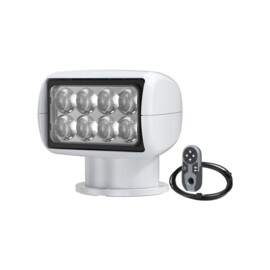 LED Zoeklicht met Draadloze Afstandsbediening - 600 m straal - Wit 5500K - 10-30V - witte behuizing - IP65