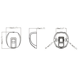 Bakboordlicht - Verticale montage Navigatielicht 01 - 12V 1W - IP67 - zicht 2NM - RVS316 - rood - 60x54x27 mm