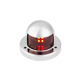 Bakboordlicht - Horizontale Dekmontage Navigatielicht 03 - 12VDC - IP66 - zicht 1NM - rood - 42x34/61x43,8 mm