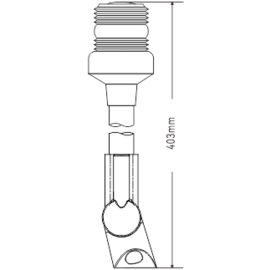 LED Rondomschijnend Paallicht - 03 Series - Verstelbare montage - 12VDC - IP65 - Daglichtwit 4000-4500K - Hoogte 403 mm