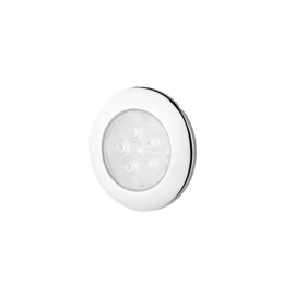 LED Plafondlamp - 12VDC 1W - IP66 - inbouw - warm wit - PC + RVS