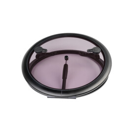 Zwart aluminium rond Dekluik - Frame maat 485mm (19\") - Inbouwmaat 420mm (16.5\")