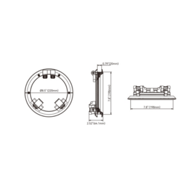 Rond Scheepsraam - Gepolijst RVS - Framemaat Ø220mm (8.5\") - Inbouwmaat Ø198mm (7.8\")