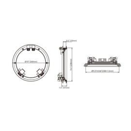 Rond Scheepsraam - Gepolijst RVS - Framemaat Ø260mm (10\") - Inbouwmaat Ø238mm (9.4\")