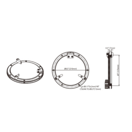 Rond Scheepsraam - gepolijst RVS - Framemaat 210mm (8.3\") - Inbouwmaat 175mm (7\")