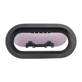 Ovaal Scheepsraam, Zwart geanodiseerd aluminium (Framemaat 397mm x 197mm - Inbouwmaat 375mm x 175mm)