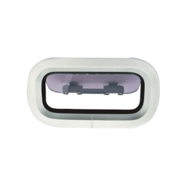 rechthoekig Scheepsraam, geanodiseerd aluminium (Framemaat 369x193mm - Inbouwmaat 347x171mm)