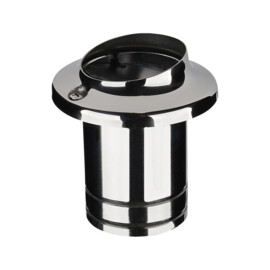 Uitlaat-spiegeldoorvoer met terugslagklep - AISI 316 roestvrij staal - Ø 60 mm (2,36 inch) - spiegelglans - gewicht 372,8 g