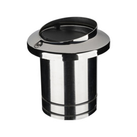 Uitlaat-spiegeldoorvoer met terugslagklep - AISI 316 roestvrij staal - Ø 76 mm (3 inch) - spiegelglans - gewicht 508 g