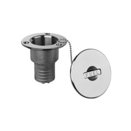 Dekvuldop met sleutel - slangaansluiting Ø 38mm (1.5 inch) - brandstof - 316 roestvrij staal