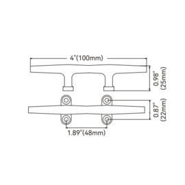 Kikker - 316 RVS - lengte 100 mm - spiegelpolijsting - gewicht 56 g