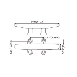 Kikker - 316 RVS - lengte 150 mm - spiegelpolijsting - gewicht 232,4 g