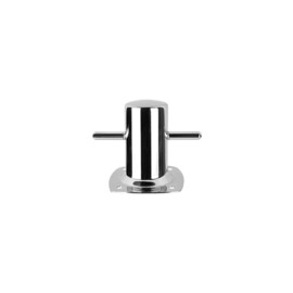 Bolder met voetplaat, geperst - 316 RVS - 92 x 92 mm - hoogte 95 mm - spiegelpolijsting - zware uitvoering - gewicht 368 g