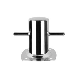 Bolder met voetplaat, geperst - 316 RVS - 122 x 152 mm - hoogte 175 mm - spiegelpolijsting - zware uitvoering - gewicht 1.254 g