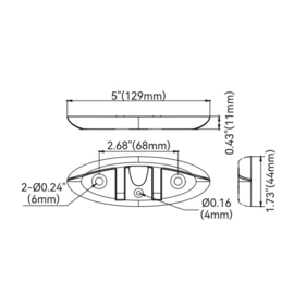 Opvouwbare Kikker - 316 RVS - lengte 129 mm - spiegelpolijsting - gewicht 208 g