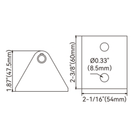 Ankerkettingstopper - geschikt voor 6-8 mm (1/4 inch - 5/16 inch), RVS AISI 316