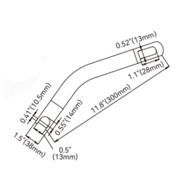 RVS AISI 316 Ankerverbinder - geschikt voor 10-12 mm (3/8 inch -1/2 inch)