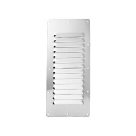 RVS Louvered Vent - 304 roestvrij staal - L: 127 mm (5 inch) x H: 228 mm (8,97 inch) - water- en corrosiebestendig