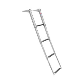 Uittrekbare Platformladder - 316 RVS - 4 treden - L: 1145 mm (45,1 inch) / ingeklapt 395 mm (15,5 inch) - B: 254 mm (10 inch)