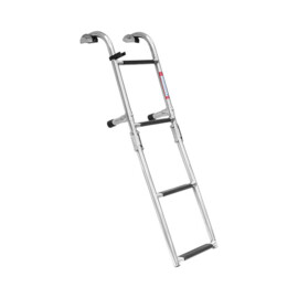 Opvouwbare Ladder - 316 RVS - 4 treden (2+2) - L: 880 mm (34,5 inch) / ingeklapt 450 mm (18 inch) - B: 235 mm (9,5 inch)