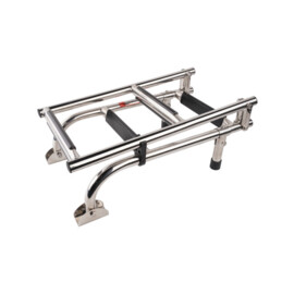 Opvouwbare Ladder - 316 RVS - 4 treden (2+2) - L: 880 mm (34,5 inch) / ingeklapt 450 mm (18 inch) - B: 235 mm (9,5 inch)