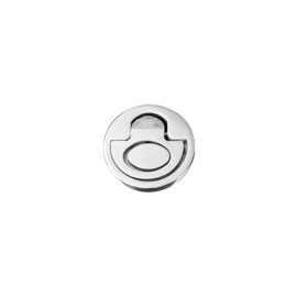 Luikring, gegoten rond - 316 RVS - Ø 50 mm - hoogte 18 mm - spiegelpolijsting - gewicht 83,6 g - marine luik- en kastgreep